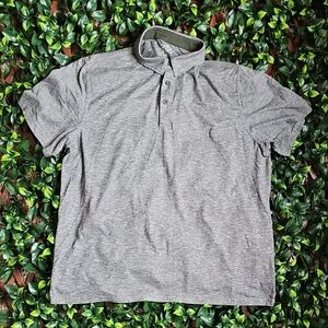 G.H. Bass & Co. Heather Gray Short Sleeve Polo Shirt Size XL